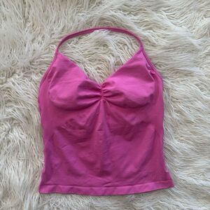 DFYNE  Bloom Pink Halter Neck M